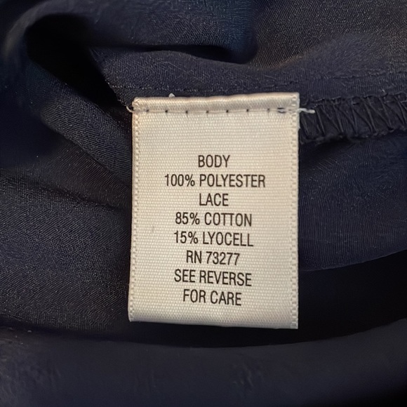 Dana Buchman Size L LaceTrimmed Long Sleeve Top - Picture 8 of 9